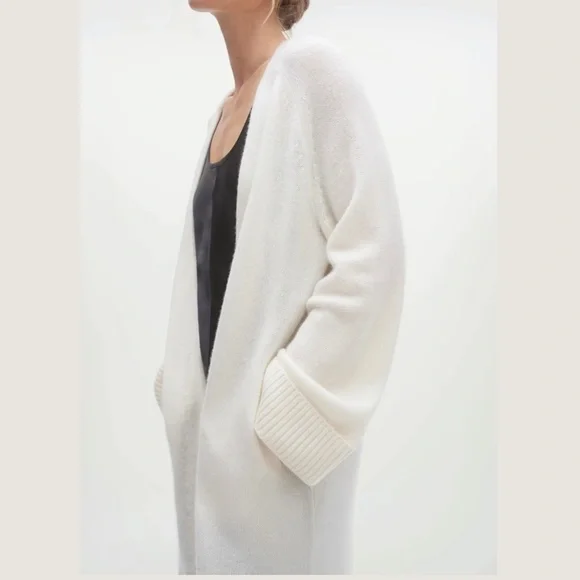 Naked Cashmere Makena Longline Ecru White Cashmere Cardigan, Size M - Picture 4 of 16